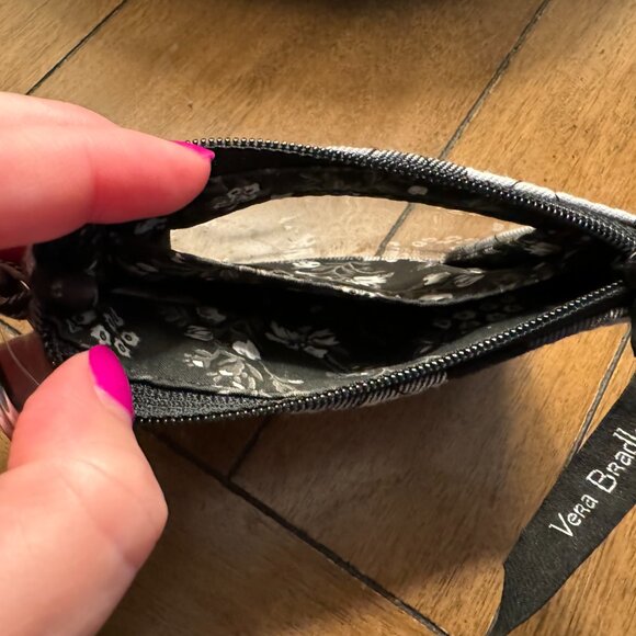 Vera Bradley Kingbird Plaid Cotton Zip ID Case Women Coin & Card Cases - Picture 4 of 5